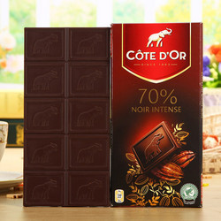 [比利时进口] 金象 浓黑巧克力100g