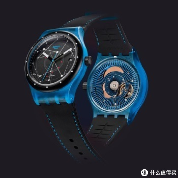 swatch 斯沃琪 51号星球系列 蓝色机械表腕表 suts401 854元包邮