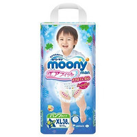 moony 婴儿裤型纸尿裤 男用XL38片*2包