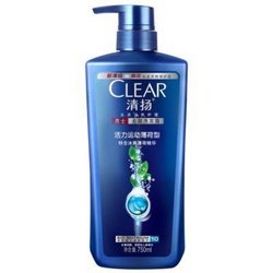 CLEAR 清扬 男士去屑洗发露活力运动薄荷型750ml*2瓶