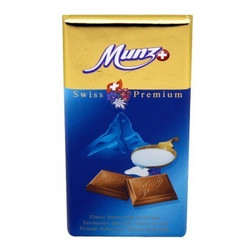瑞士进口 Munz梦思瑞士金牌夹心牛奶巧克力100g