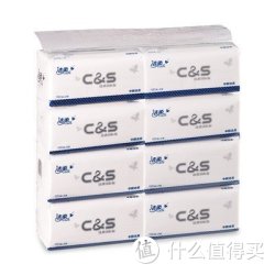 C&amp;S 洁柔  抽纸 布艺系列圆点2层180抽*2提