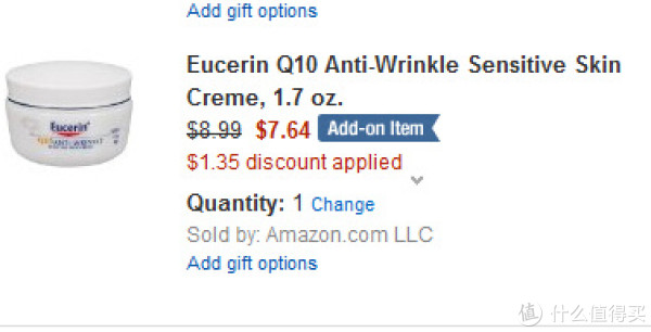凑单品:Eucerin 优色林 Q10 Anti-Wrinkle Creme 抗皱保湿面霜 48g