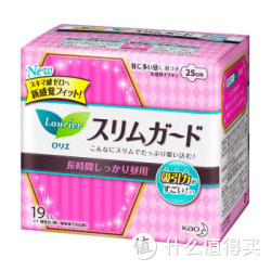 kao 花王 乐而雅零触感特薄 特长日用 护翼 卫生巾 19片入 25cm*2件