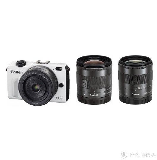 Canon 佳能 EOS M2 微单相机 EF-M 18-55mm F/3.5-5.6 /EF-M 22mm F/2 /EF-M 11-22mm F4-5.6 三镜头套装