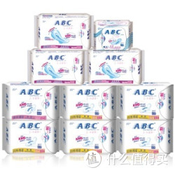 ABC超薄透气棉柔卫生巾组合10包（日40片+夜17片+护垫22片）