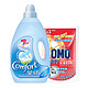 Comfort 金纺 衣物护理剂 清新柔顺 3000ml + OMO 奥妙 全自动 机洗专家 智旋洁净洗衣液 480g