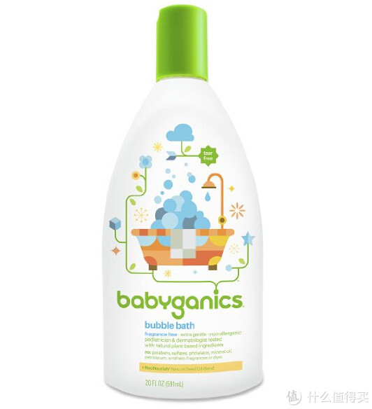 BabyGanics 甘尼克宝宝 新生儿泡泡浴沐浴露 591ml*2