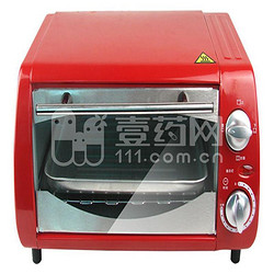 艾纳优 T0-11BQS 多功能电烤箱（红色）11L