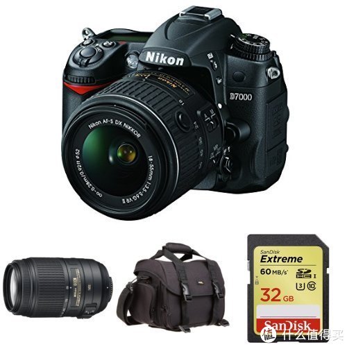 再特价：Nikon 尼康 D7000 双镜头套机（18-55mm+55-300mm）+相机包+32GB闪迪至尊极速