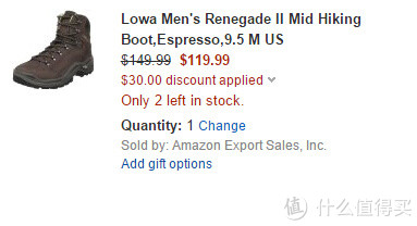 大码福利：LOWA Renegade II Leather-Lined 男式户外徒步鞋