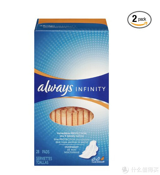 always Infinity whisper 未来感·极护 液体卫生巾 睡夜用300mm 28片*2盒