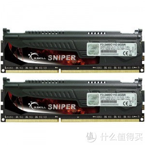 G.SKILL 芝奇 SNIPER F3-2400C11D-8GSR DDR3台式内存（4G*2、2400）