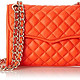 REBECCA MINKOFF Quilted Mini Affair 女款真皮斜挎包