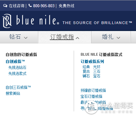 blue nile销售品类