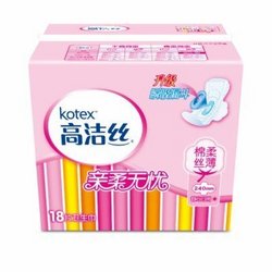 kotex 高洁丝  丝薄棉柔舒心日用卫生巾 240mm*18片*2件