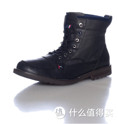 TOMMY HILFIGER Beacon 男款真皮拼接短靴