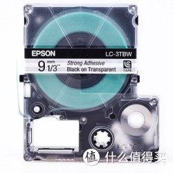 EPSON 爱普生 LC-3TBW 爱乐贴标签打印机  强粘性系列 9mm宽幅（黑字/透明底）