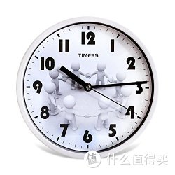 Timess 9英寸其乐融融 高级静音 客厅挂钟 T8951-1 白色
