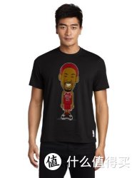 adidas 阿迪达斯 男式 篮球NBA图案T恤 F42339 黑/红