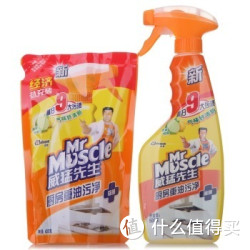 移动端：Mr Muscle 威猛先生 厨房重油污净柠檬双包装 500g瓶加420g袋