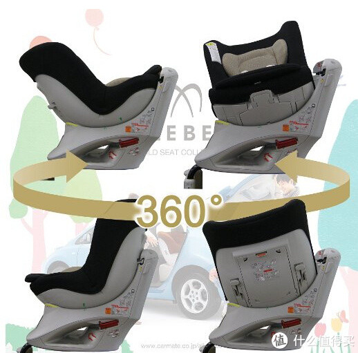 AILEBEBE  360度可旋转  儿童安全座椅 0-4岁