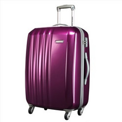移动端：AmericanTourister美旅箱包 100%PC坚韧时尚炫彩万向轮拉杆箱40T*50010紫色24寸