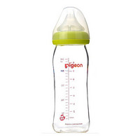 Pigeon 贝亲 宽口径玻璃奶瓶240ml（绿色）AA70