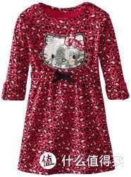 Hello Kitty 凯蒂猫 Long-Sleeve Animal Print 女孩连衣裙