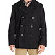 TOMMY HILFIGER Wool-Blend Melton Classic Peacoat 男款羊毛外套