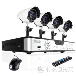 ZMODO 智美达 4路安防监控套装 ZMD-KDA4-BARCZ4ZP (黑+银色)