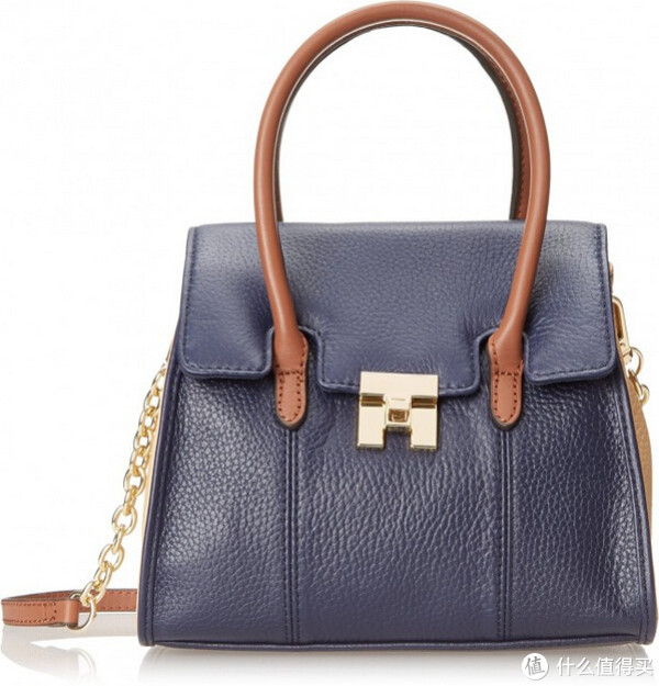 TOMMY HILFIGER Turnlock Pebble系列 Colorblock Convertible 女士手提包