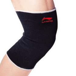 李宁lining 男女款运动护具 透气针织AQAH202-1 护膝M码（两只）
