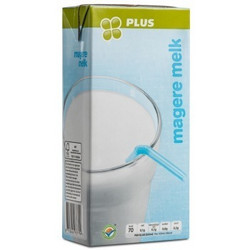 PLUS 帕鲁士 脱脂纯牛奶 1L*12盒
