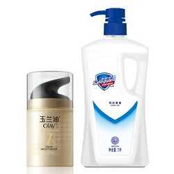 OLAY 玉兰油 多效修护霜50g+Safeguard舒肤佳经典净护纯白清香沐浴露1000ml 组合装