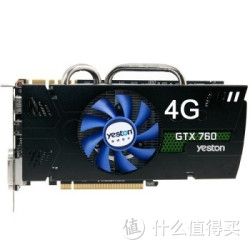 yeston 盈通 GTX760-4096GD5 PA 980/6008MHz 4G/256bit GDDR5 显卡