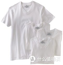 TOMMY HILFIGER 男士V领打底T恤 4件套