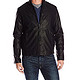 Perry Ellis Faux Leather Textured Bomber 男款夹克