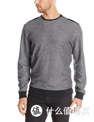 Calvin Klein Sportswear Crew Neck Sweatshirt with Faux Leather Overlay 男士圆领运动衫