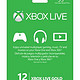 XBOX 360 Live Gold Card 金会员12个月 39.99美元