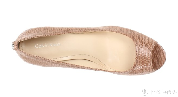 Calvin Klein Kail Pearlized 女士鱼嘴真皮高跟鞋
