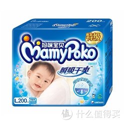 MamyPoko 妈咪宝贝 瞬吸干爽 纸尿裤 L200片 男宝宝