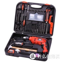 BLACK&amp;DECKER 百得 KR554REWB-A9 550W冲击钻+手动工具56件豪华组套 