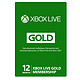 XBOX Live Gold Card 金会员12个月