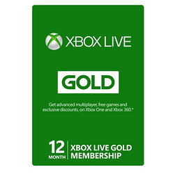 XBOX Live Gold Card 金会员12个月