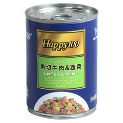 Wanpy 顽皮Happy100系列角切牛肉蔬菜罐头375g*12罐装*3份