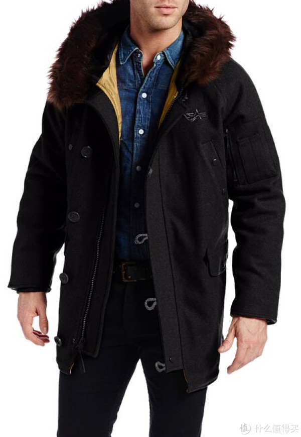 Alpha Industries 阿尔法工业 Treaty Wool 男款羊毛连帽大衣