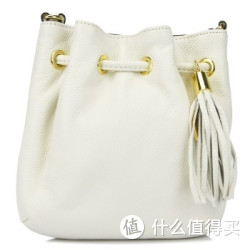 MICHAEL KORS 迈克.科尔斯 35S1TRTC1L 女士白色真皮小号桶包单肩包斜挎包