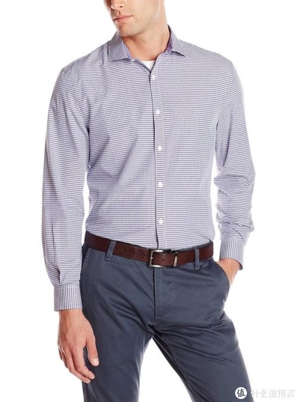 Perry Ellis Gingham check pattern 男士长袖衬衫