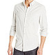 Kenneth Cole Men's Neppy Yarn White Chambray 男款衬衫